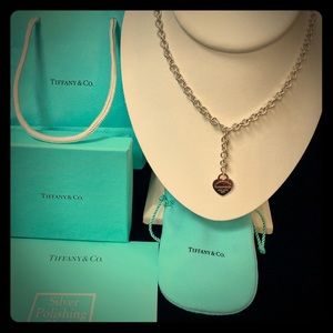 Tiffany & Co. Heart Y Necklace Sterling Silver